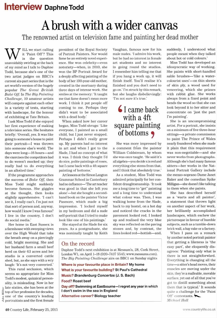 Country Life Daphne Todd
